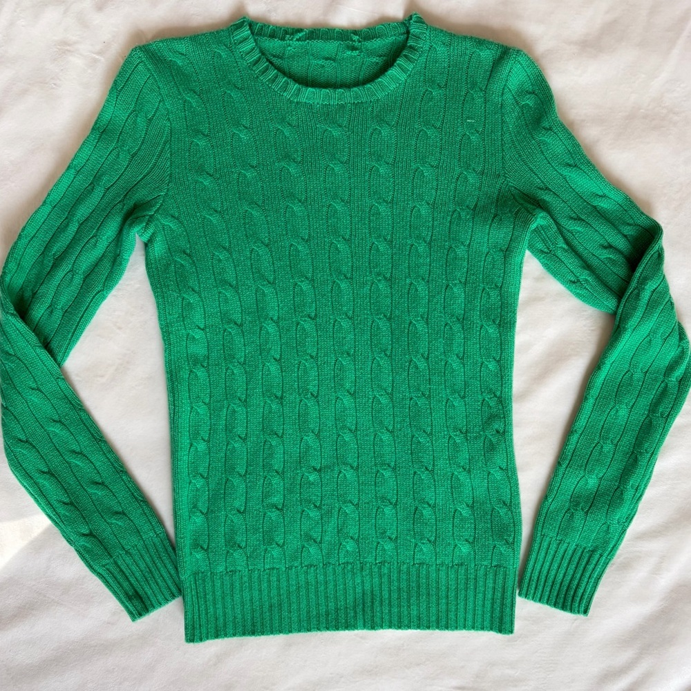 Ralph Lauren Cable Knit Sweater 100% Cashmere